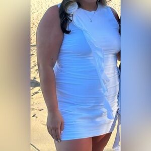 Abercrombie White Ruffle Top and skort set